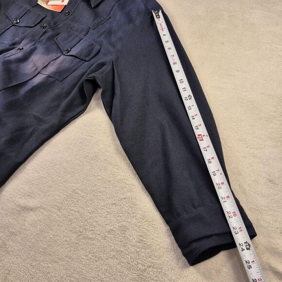 Transcon Tactical Uniform Flame-Resistant Button Down Up Shirt XXL Navy Defects - Picture 6 of 9